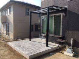 ﾃﾗｽ・ｽﾀﾝﾌﾟｺﾝｸﾘｰﾄ工事（北九州市小倉北区　K様邸）